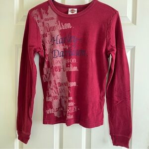 Harley-Davidson Woman’s Burgundy Long Sleeve Tee
